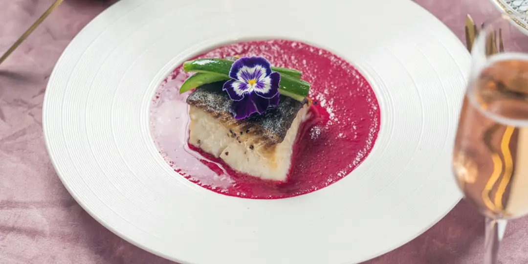 Black Cod fish with Orange Beetroot Puree