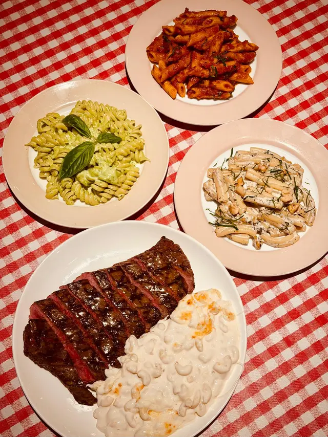 Every Wed: Pasta Slut, free-flow pasta and a Flat Iron steak—all for just $228